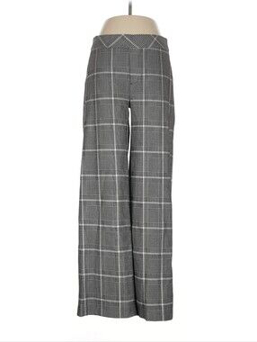 Elie Elie Tahari Plaid Wide Leg Pants Trousers Medium